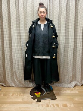 「Libra Cue（リブラ キュー）のアイテム（ダッフルコート）」を使った、未央  ‪ ‪ さん（レディース・169cm）の冬コーディネート