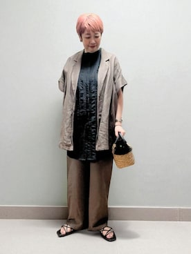 「アイテム（ジャケット/アウター）」を使った、未央  ‪ ‪ さん（レディース・169cm）の夏コーディネート