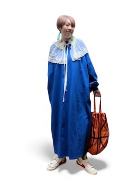 「アイテム（エコバッグ/サブバッグ）」を使った、未央  ‪ ‪ さん（レディース・170cm）の秋コーディネート