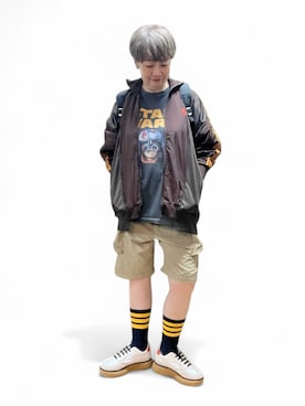 「アイテム（Tシャツ/カットソー）」を使った、未央  ‪ ‪ さん（レディース・169cm）の秋コーディネート