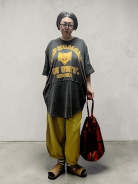 「MONO-MART LADY'S（モノマートレディース）のコンフォートベルトサンダル（サンダル、ベージュ系）」を使った、未央  ‪ ‪ さん（レディース・170cm）の夏コーディネート