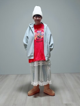 「Candy Stripper（キャンディストリッパー）のアイテム」を使った、未央  ‪ ‪ さん（レディース・170cm）の冬コーディネート