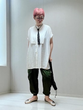 「アイテム（アクセサリー）」を使った、未央  ‪ ‪ さん（レディース・169cm）の夏コーディネート