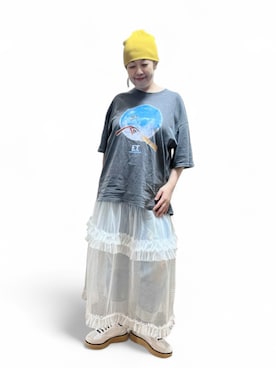「アイテム（ニットキャップ/ビーニー）」を使った、未央  ‪ ‪ さん（レディース・169cm）の秋コーディネート