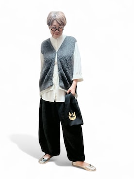 「アイテム（バレエシューズ）」を使った、未央  ‪ ‪ さん（レディース・169cm）の秋コーディネート