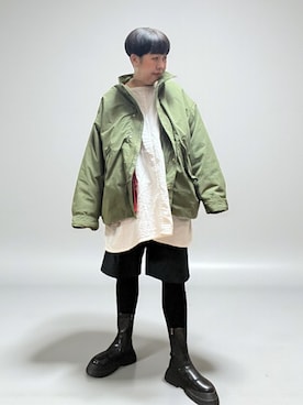 「アイテム（モッズコート）」を使った、未央  ‪ ‪ さん（レディース・170cm）の冬コーディネート