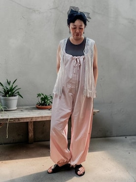 「アイテム（ヘアバンド、ブラック系）」を使った、未央  ‪ ‪ さん（レディース・170cm）の夏コーディネート