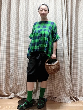 「チャイハネ（チャイハネ）のアイテム（その他トップス）」を使った、未央  ‪ ‪ さん（レディース・169cm）の夏コーディネート
