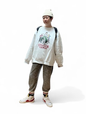 「アイテム（バックパック/リュック）」を使った、未央  ‪ ‪ さん（レディース・169cm）の秋コーディネート