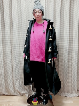 「Libra Cue（リブラ キュー）のアイテム（ダッフルコート）」を使った、未央  ‪ ‪ さん（レディース・169cm）の冬コーディネート