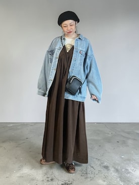 「Libra Cue（リブラ キュー）のアイテム（ワンピース/ドレス）」を使った、未央  ‪ ‪ さん（レディース・170cm）の春コーディネート