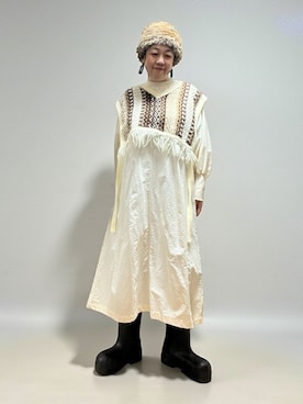 「Auntie Rosa Holiday（アンティローザホリデー）のアイテム」を使った、未央  ‪ ‪ さん（レディース・170cm）の冬コーディネート