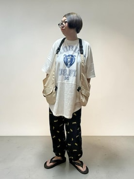 「CORNERS（コーナーズ）のアイテム」を使った、未央  ‪ ‪ さん（レディース・170cm）の夏コーディネート