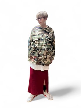 「アイテム（ミリタリージャケット）」を使った、未央  ‪ ‪ さん（レディース・169cm）の秋コーディネート