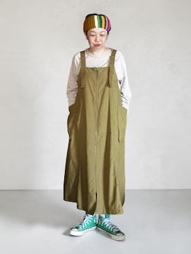「アイテム（ヘアアクセサリー、ブラウン系）」を使った、未央  ‪ ‪ さん（レディース・169cm）の秋コーディネート