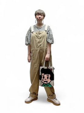 「アイテム（サロペット/オーバーオール）」を使った、未央  ‪ ‪ さん（レディース・169cm）の秋コーディネート