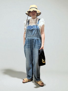 「アイテム（サロペット/オーバーオール）」を使った、未央  ‪ ‪ さん（レディース・169cm）の夏コーディネート