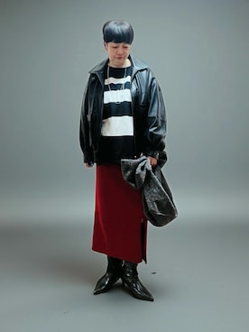 「アイテム（スカート）」を使った、未央  ‪ ‪ さん（レディース・170cm）の冬コーディネート