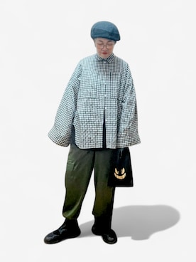 「アイテム（ハンチング/ベレー帽）」を使った、未央  ‪ ‪ さん（レディース・170cm）の秋コーディネート