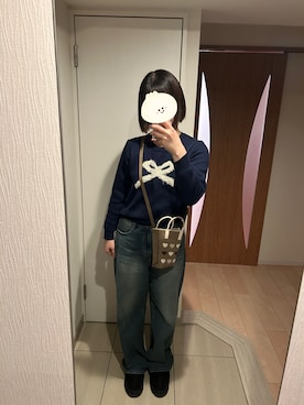 「卑弥呼（ヒミコ）のアイテム」を使った、ずぼらちゃんさん（レディース・166cm）の冬コーディネート