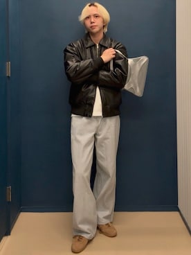 「adidas originals」｜「アイテム（ジャケット/アウター）」を使った、Kncnさん（メンズ・181cm）の冬コーディネート