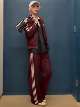 「アイテム（ジャージ）」を使った、Kncnさん（メンズ・181cm）の秋コーディネート