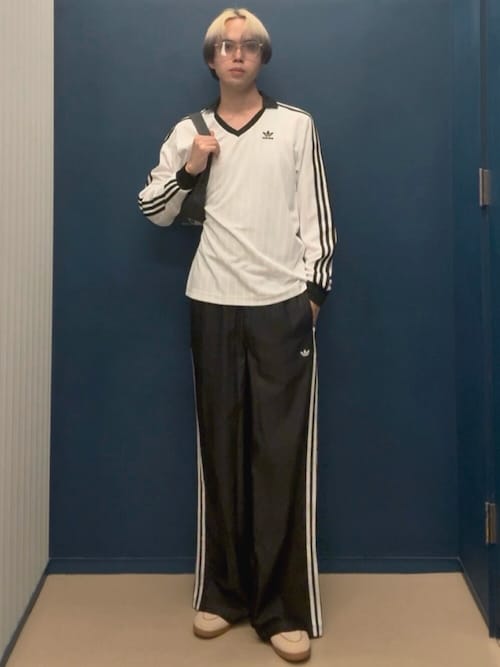 adidas（アディダス） ワイドパンツ ジーンズ デニム デニムパンツ