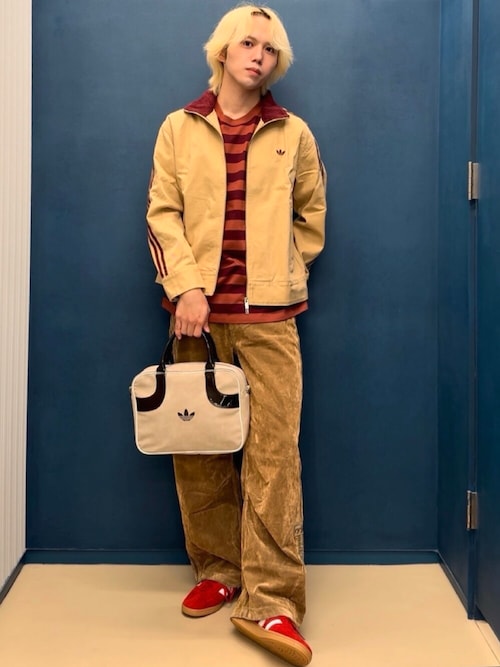 99-00(H) アタランタ　ユニフォーム　半袖　デッドストック セール】ADIDAS ORIGINALS ATHL DEPT ストライプ 半袖Tシャツ
