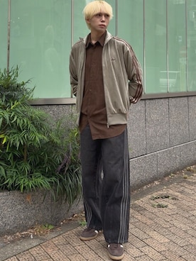「アイテム（ジャージ）」を使った、Kncnさん（メンズ・181cm）の秋コーディネート