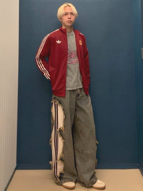 美品 М adidas スペイン柄 セットアップ 上下 ジャージ バックプリント スペイン代表 オリジナルス トラックトップ / ジャージ / アディダス