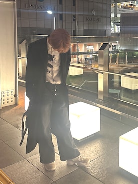 「アイテム（チェスターコート）」を使った、panna cottaさん（メンズ・180cm）の秋コーディネート