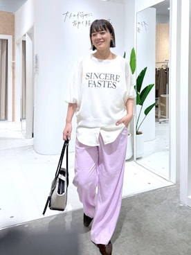 「Elura（エルーラ）のアイテム」を使った、maturi0108さん（レディース・164cm）の春コーディネート