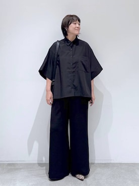 「Elura（エルーラ）のサラサラリラクシーワイドパンツ＜低身長サイズあり＞/321521（その他パンツ）」を使った、maturi0108さん（レディース・164cm・40代）の夏コーディネート