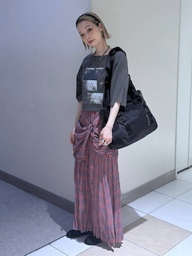 「JEANASIS（ジーナシス）のアイテム（Tシャツ/カットソー）」を使った、JS_yoccoさん（レディース・155cm）の春コーディネート