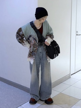 「JEANASIS（ジーナシス）のアイテム（デニムパンツ）」を使った、JS_yoccoさん（レディース・155cm）の秋コーディネート