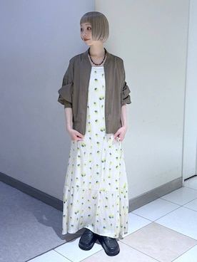 「JEANASIS（ジーナシス）のアイテム（ブルゾン）」を使った、JS_yoccoさん（レディース・155cm）の春コーディネート