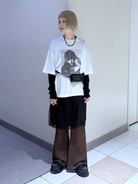 「アイテム（ポーチ）」を使った、JS_yoccoさん（レディース・155cm）の春コーディネート