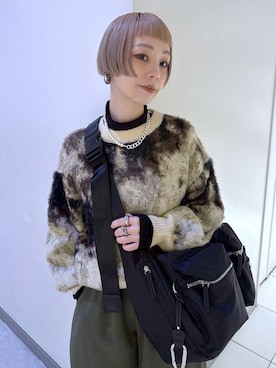 「JEANASIS（ジーナシス）のアイテム（パンツ）」を使った、JS_yoccoさん（レディース・155cm）の冬コーディネート