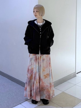 「JEANASIS（ジーナシス）のアイテム（Tシャツ/カットソー）」を使った、JS_yoccoさん（レディース・155cm）の春コーディネート