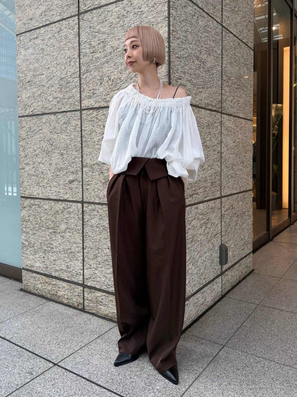 eL（エル）の「【eL】Off Shoulder Volume Blouse/593298（シャツ 