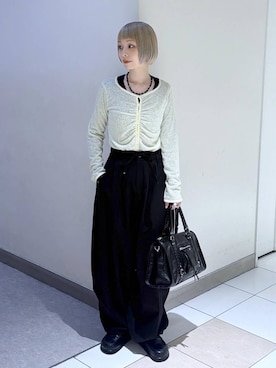 「JEANASIS（ジーナシス）のアイテム（パンツ）」を使った、JS_yoccoさん（レディース・155cm）の春コーディネート