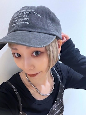 「JEANASIS（ジーナシス）のアイテム（キャップ）」を使った、JS_yoccoさん（レディース・155cm）の春コーディネート