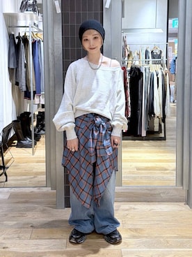 「JEANASIS（ジーナシス）のアイテム（パンツ）」を使った、JS_yoccoさん（レディース・155cm）の秋コーディネート