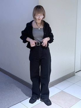 「JEANASIS（ジーナシス）のアイテム（ベルト）」を使った、JS_yoccoさん（レディース・155cm）の夏コーディネート