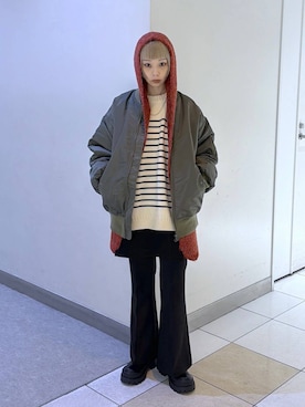 「アイテム（MA-1）」を使った、JS_yoccoさん（レディース・155cm）の秋コーディネート