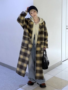 「JEANASIS（ジーナシス）のアイテム（パーカー）」を使った、JS_yoccoさん（レディース・155cm）の秋コーディネート