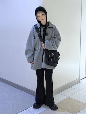 「アイテム（チュニック）」を使った、JS_yoccoさん（レディース・155cm）の冬コーディネート