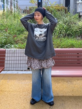 「アイテム（ニットキャップ/ビーニー）」を使った、JS_yoccoさん（レディース・155cm）の秋コーディネート