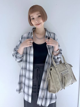 「JEANASIS（ジーナシス）のスタッズボリュームサボ/571517（サンダル）」を使った、JS_yoccoさん（レディース・155cm）の夏コーディネート