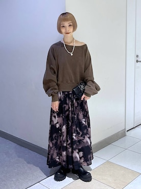 「JEANASIS（ジーナシス）のアイテム（スカート）」を使った、JS_yoccoさん（レディース・155cm）の秋コーディネート